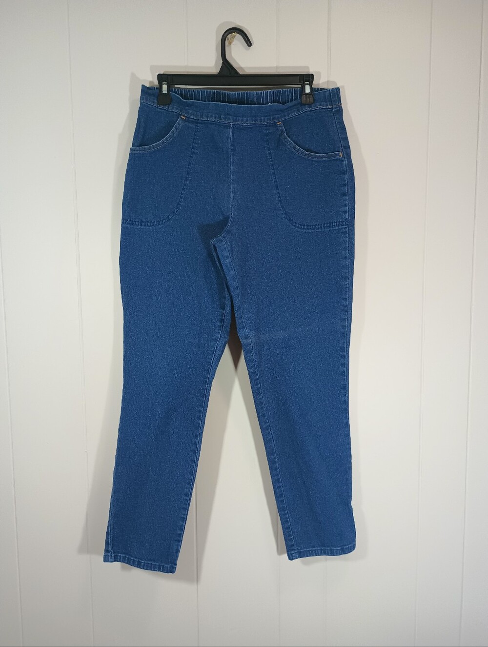 Classic Blue Women's Pull-On Jeggings with Front Patch Pockets